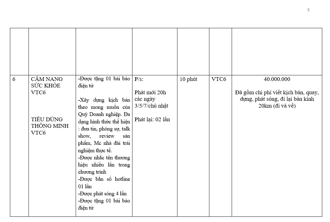 quảng cáo truyền hình VTC