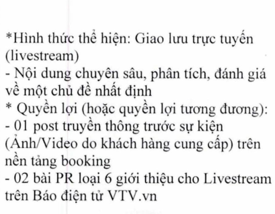 Quyền lợi Doanh nghiệp khi livestream trên fanpage vtv24